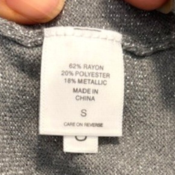 NY&Co Silver/Gray Metallic Sweater, Size Small - Picture 6 of 6